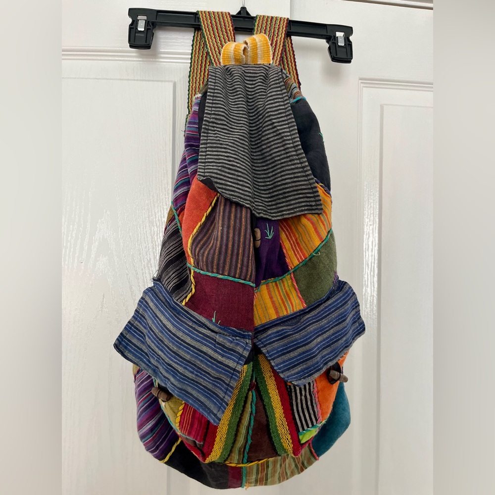 Colorful Patchwork Backpack - image 2